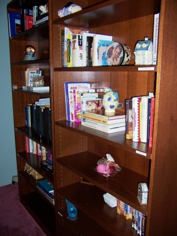 organized bookshelf